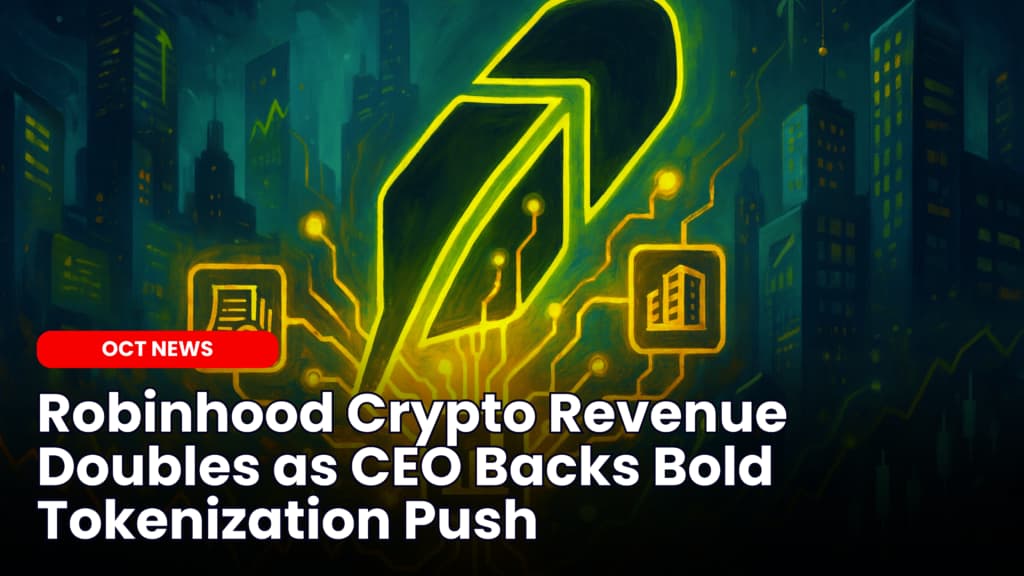 Robinhood Crypto Revenue Doubles as CEO Backs Bold Tokenization Push