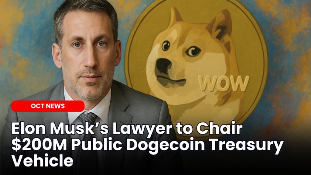 Elon Musk’s Lawyer to Chair $200M Public Dogecoin Treasury Vehicle