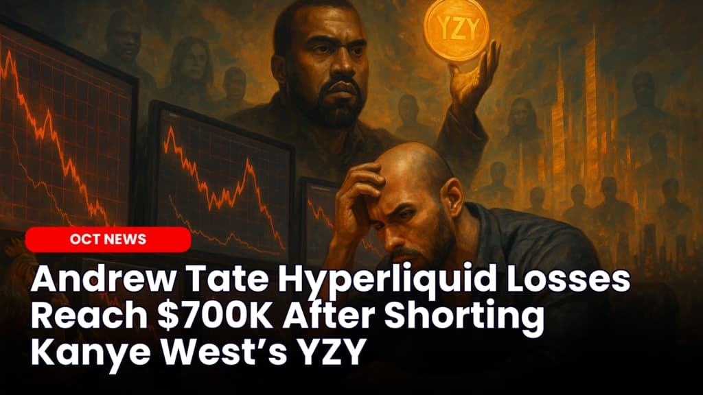 Andrew Tate Hyperliquid Losses Reach $700K After Shorting Kanye West’s YZY