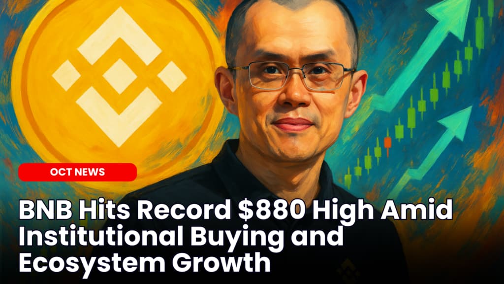 BNB Hits Record $880 High Amid Institutional Buying and Ecosystem Growth