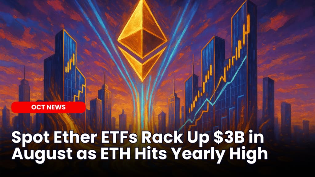 Spot Ether ETFs Rack Up $3B in August as ETH Hits Yearly High
