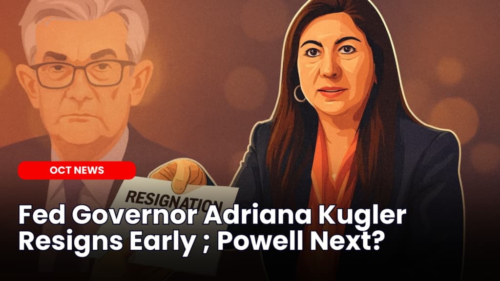 Fed Governor Adriana Kugler Resigns Early ; Powell Next?