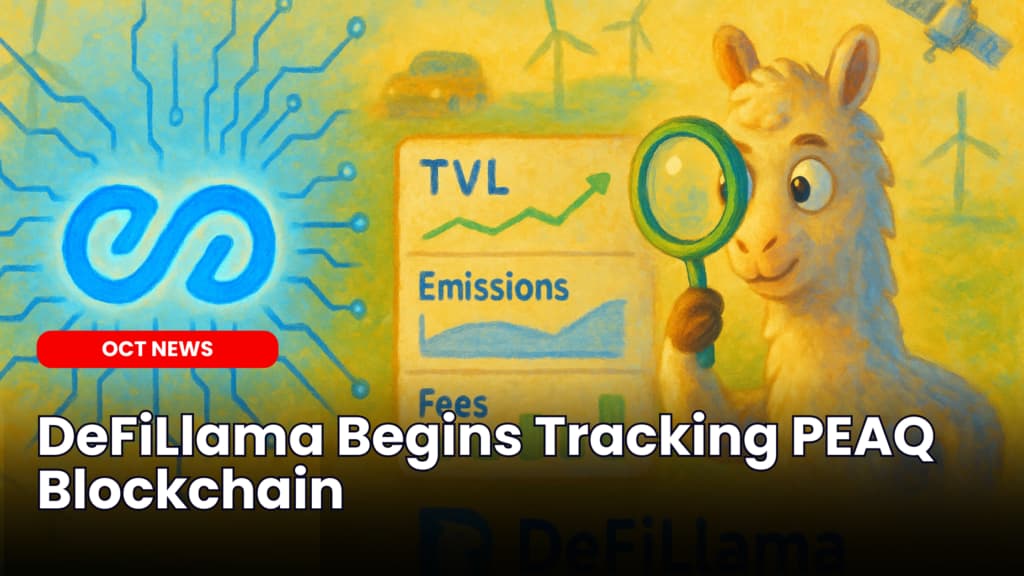 DeFiLlama Begins Tracking PEAQ Blockchain image