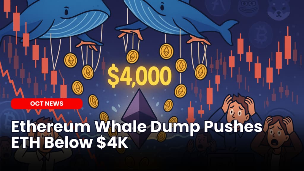Ethereum Whale Dump Pushes ETH Below $4K