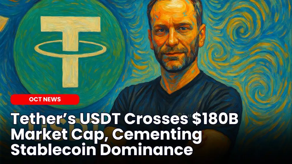 Tether’s USDT Crosses $180B Market Cap