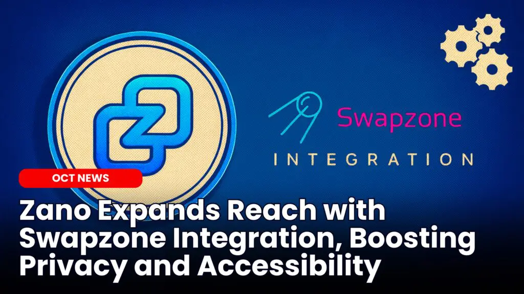 Zano Expands Reach with Swapzone Integration, Boosting Privacy and Accessibility