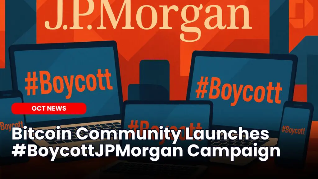 Bitcoin Community Launches #BoycottJPMorgan Campaign image