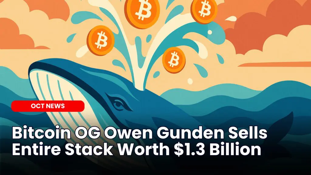 Bitcoin OG Owen Gunden Sells Entire Stack Worth $1.3 Billion image