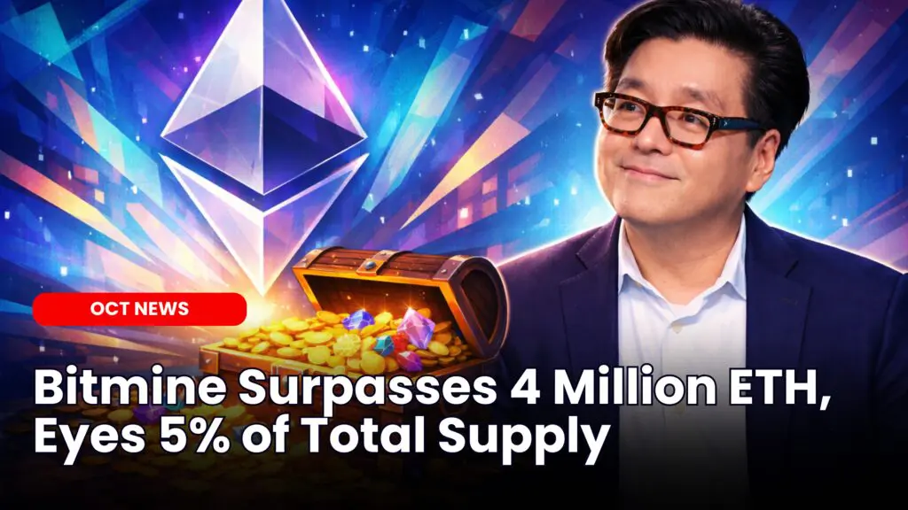 Bitmine Surpasses 4 Million ETH, Eyes 5% of Total Supply