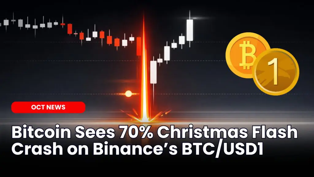 Bitcoin Sees 70% Christmas Flash Crash on Binance’s BTC/USD1