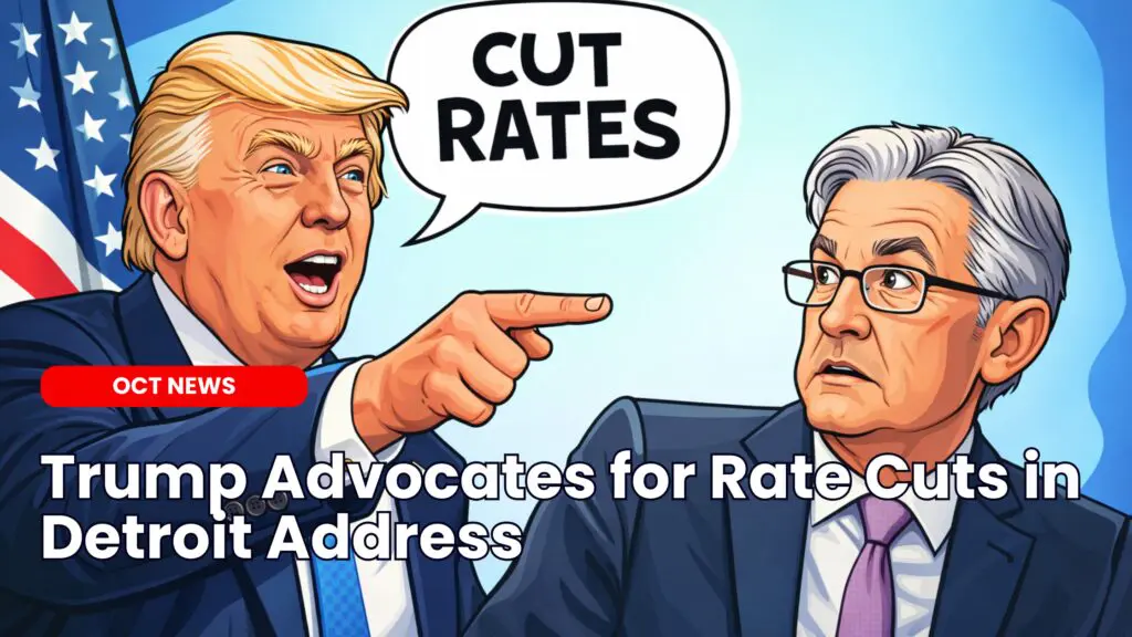 Trump Advocates for Rate Cuts in Detroit Address