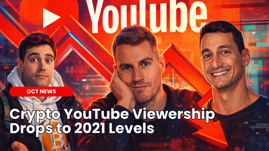 Crypto YouTube Viewership Drops to 2021 Levels