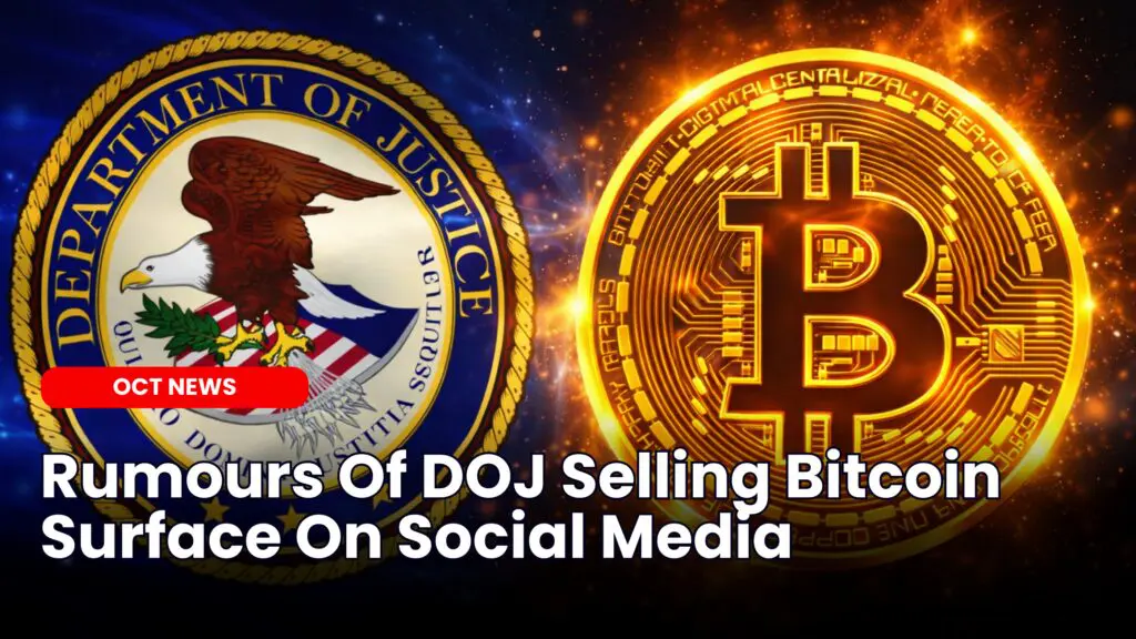 Rumours Of DOJ Selling Bitcoin Surface Social Media image
