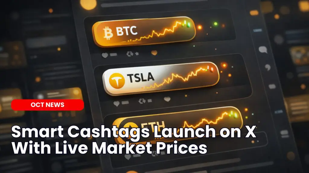 Smart Cashtags Launch on X With Live Market Prices image