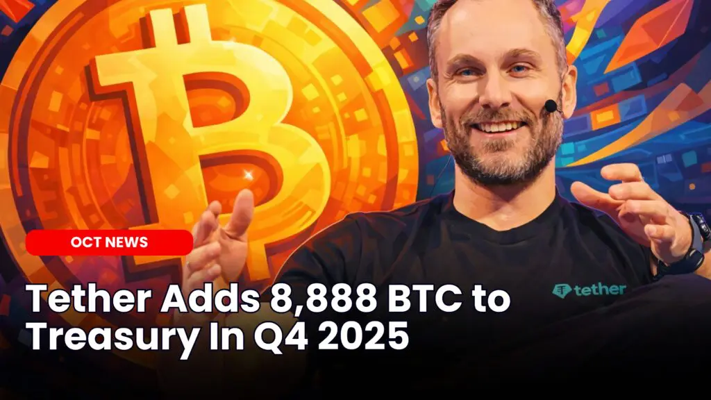 Tether Adds 8,888 BTC to Treasury In Q4 2025