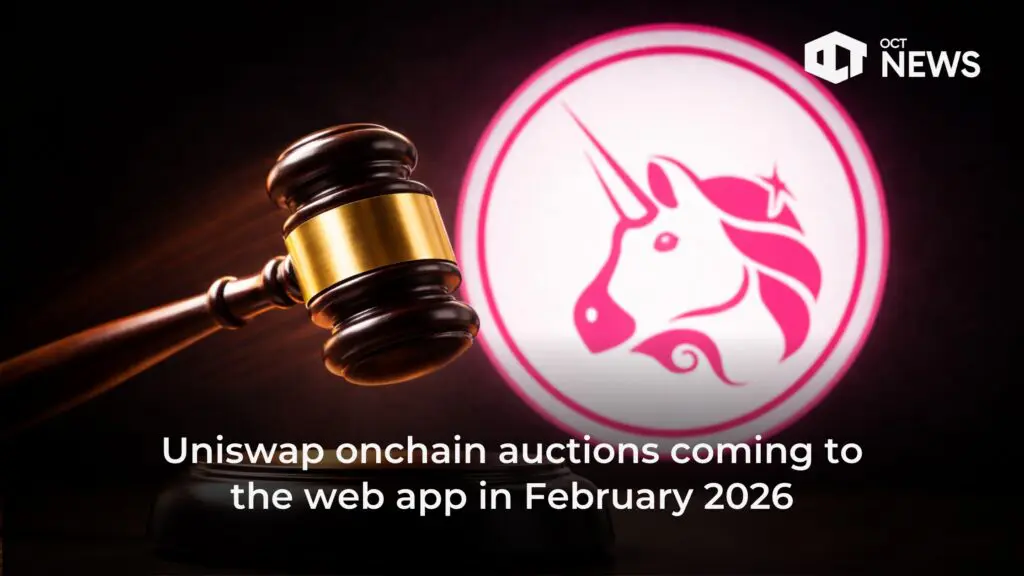Uniswap onchain auctions coming to the web app in February 2026