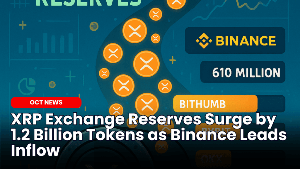 XRP Exchange Reserves Surge as Binance Leads Inflow image