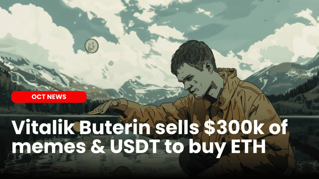 Vitalik Buterin sells $300k of memes & USDT to buy ETH image