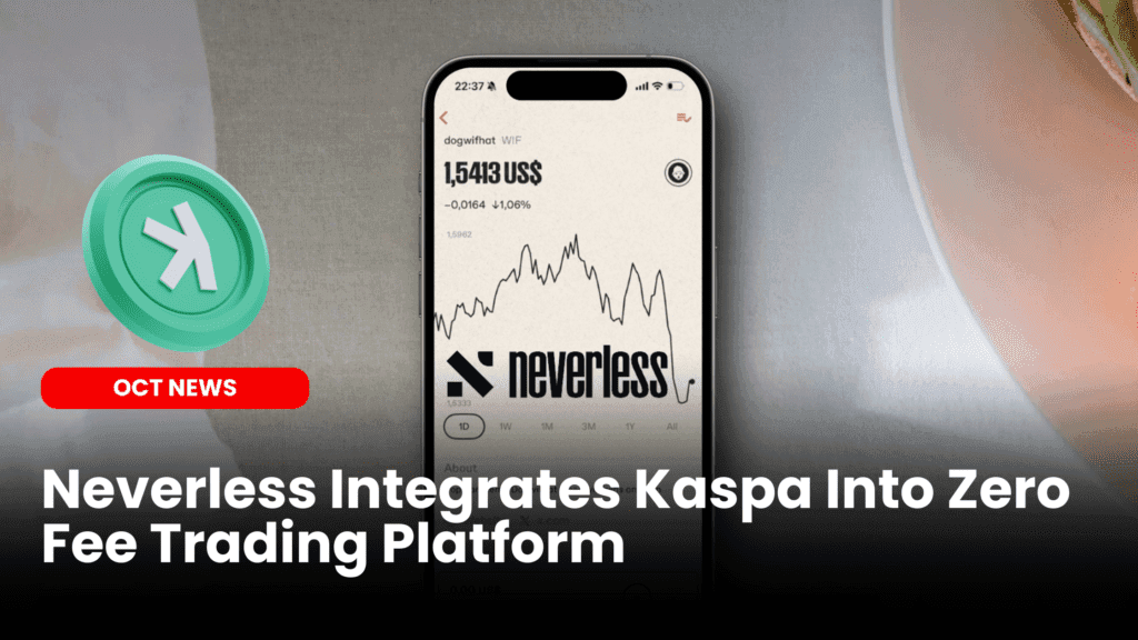 Neverless Integrates Kaspa ($KAS) Into Zero-Fee Trading Platform