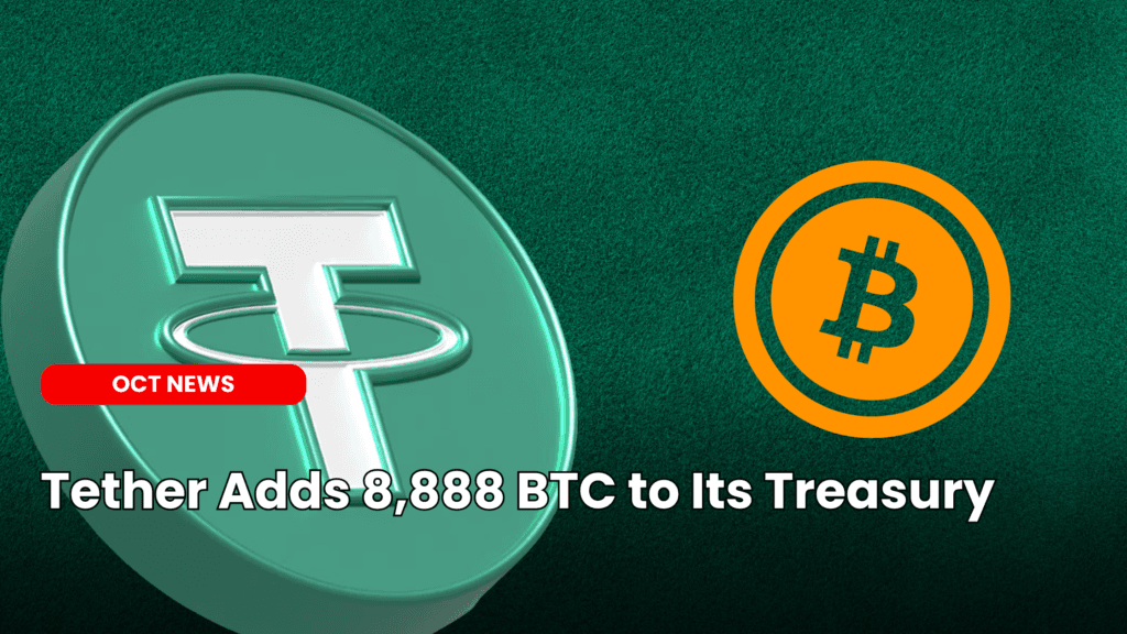 Tether Adds 8,888 BTC to Its Treasury: Bitcoin Holdings Surpass 100,000 image