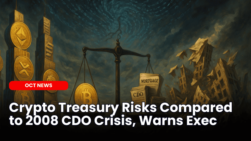 Crypto Treasury Risks Compared to 2008 CDO Crisis, Warns Exec image