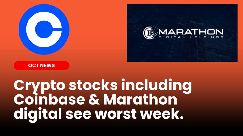 Crypto stocks including Coinbase & Marathon digital fall