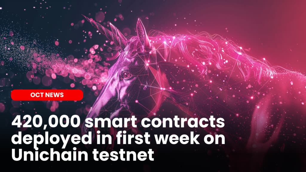 420,000 smart contracts deployed in first week of Unichain testnet