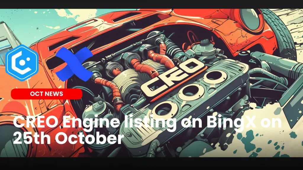 CREO Engine listing on BingX on 25th October 2024