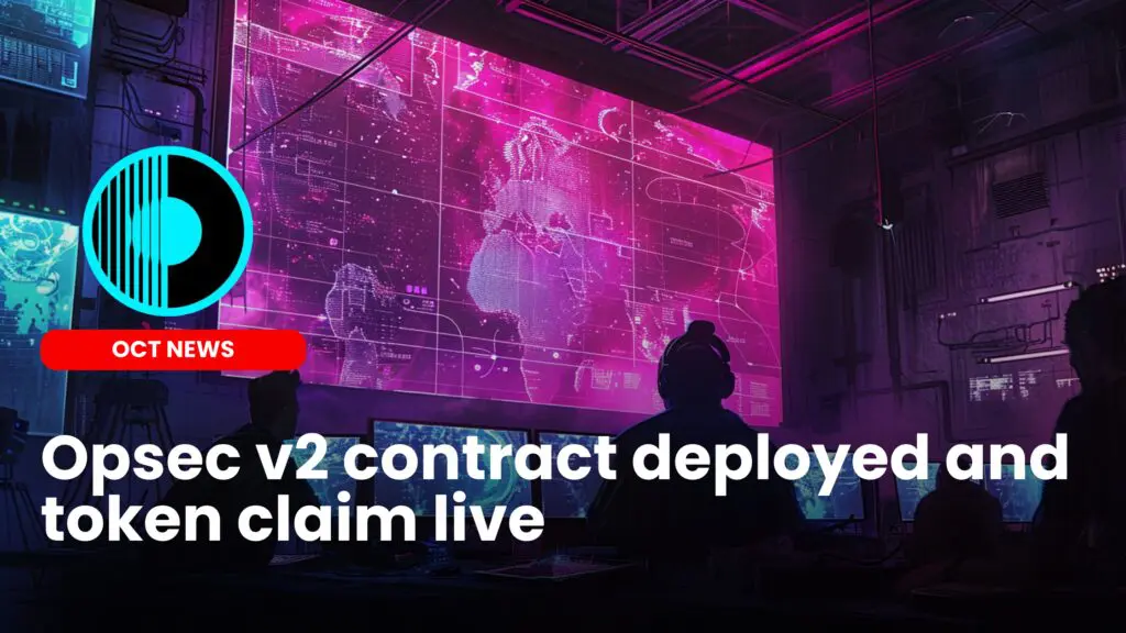 Opsec v2 contract deployed and token claim live