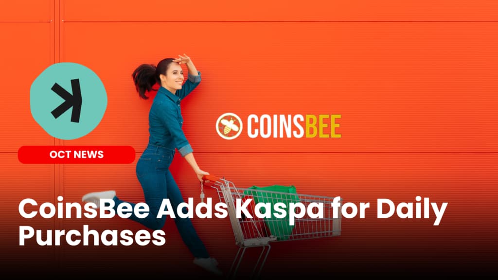 CoinsBee Adds Kaspa for Daily Purchases