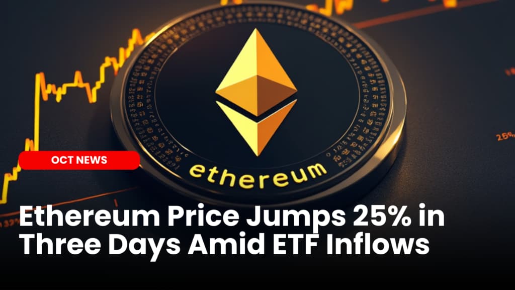 Ethereum Price Jumps 25% in Three Days Amid ETF Inflows