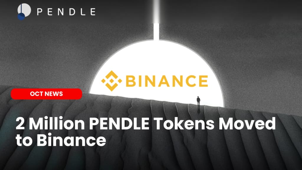 2 Million PENDLE Tokens Shifted to Binance Amid Market Activity