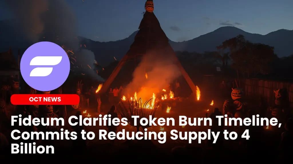 Fideum Clarifies Token Burn Timeline, Commits to Reducing Supply to 4 Billion