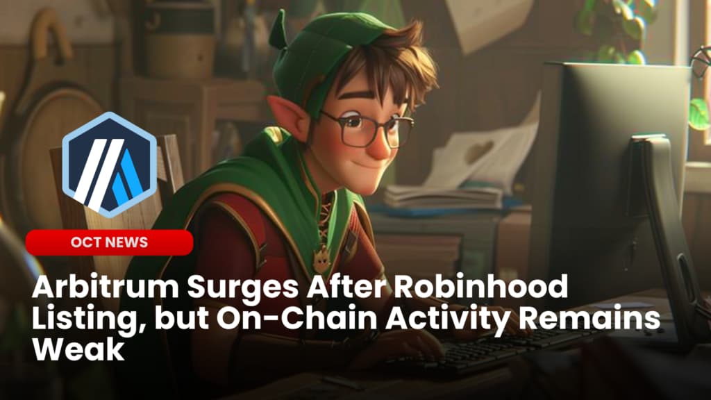Arbitrum Surges After Robinhood Listing, but On-Chain Activity Remains Weak