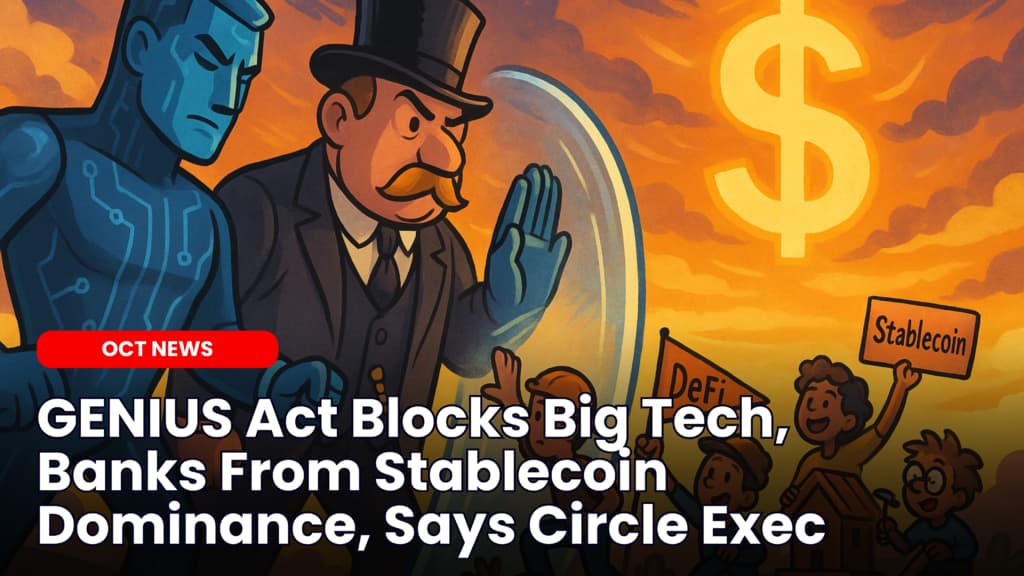 GENIUS Act Blocks Big Tech, Banks From Stablecoin Dominance, Says Circle Exec