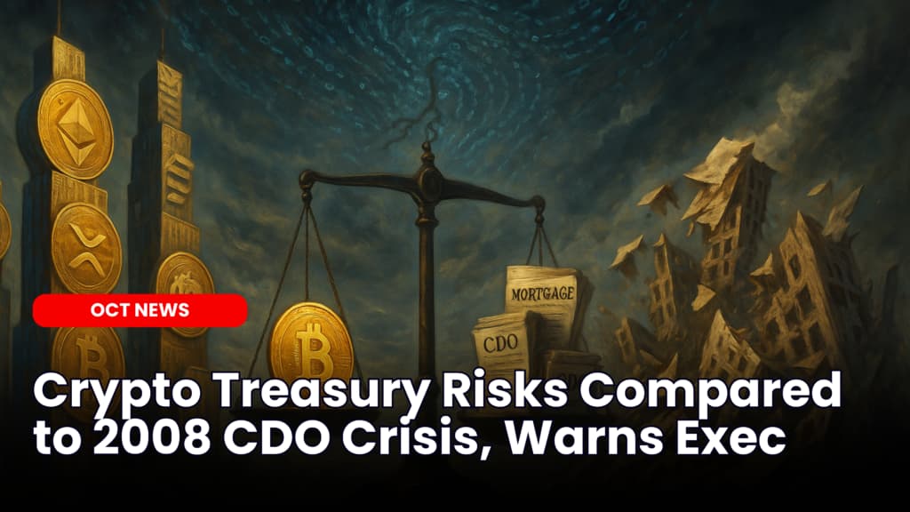 Crypto Treasury Risks Compared to 2008 CDO Crisis, Warns Exec