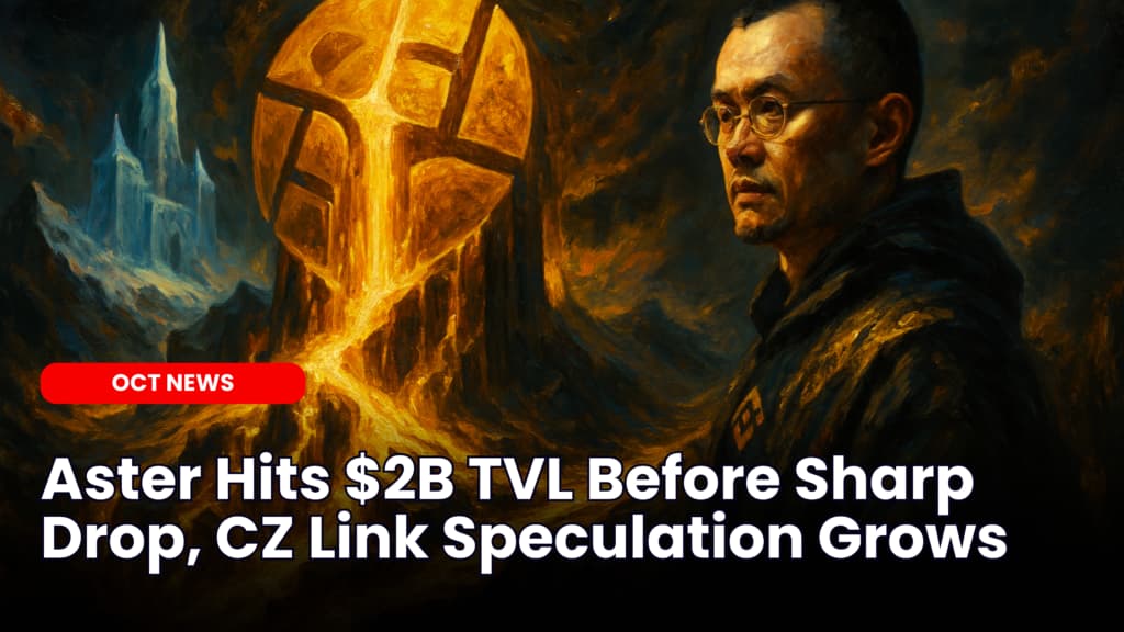 Aster Hits $2B TVL Before Sharp Drop, CZ Link Speculation Grows