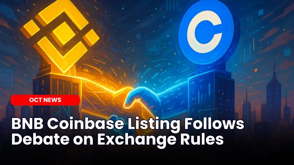 BNB Coinbase Listing Follows Debate on Exchange Rules image