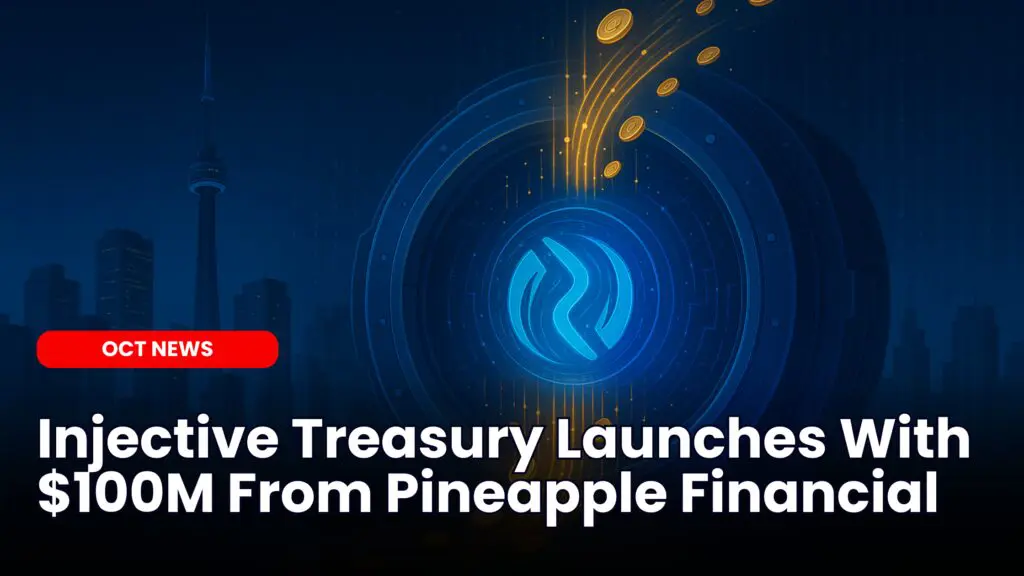 Injective Treasury Launches With $100M From Pineapple Financial image
