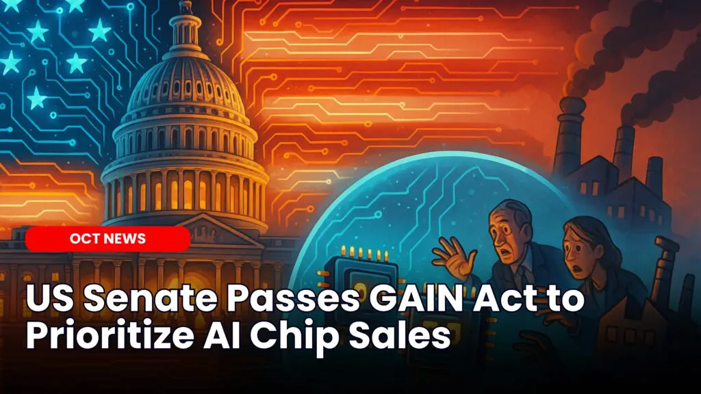 US Senate Passes GAIN Act to Prioritize AI Chip Sales