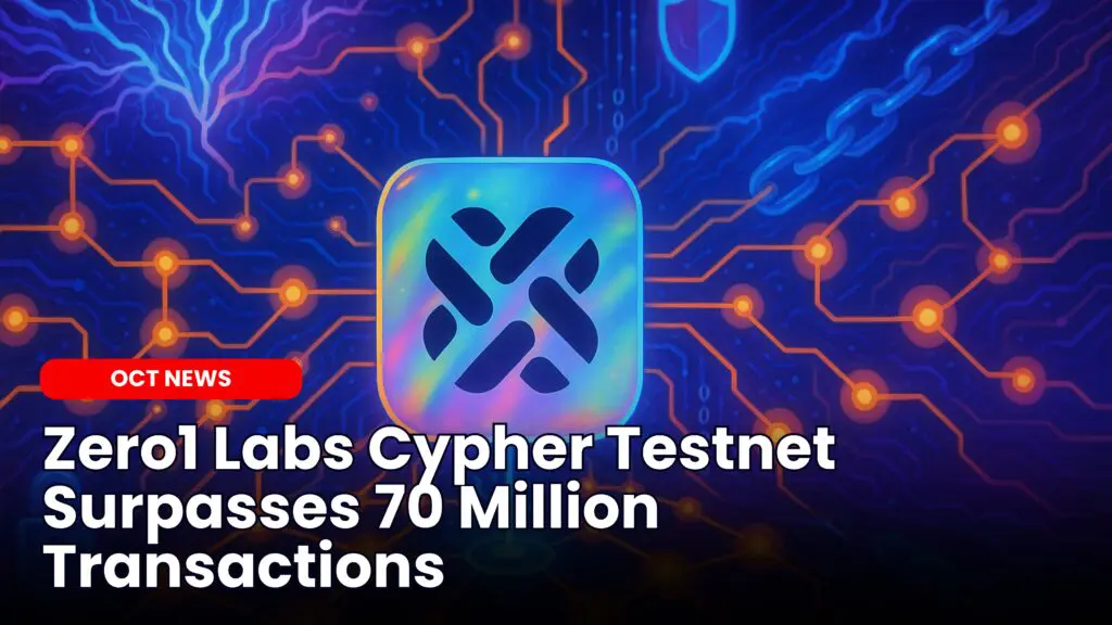 Zero1 Labs Cypher Testnet Surpasses 70 Million Transactions