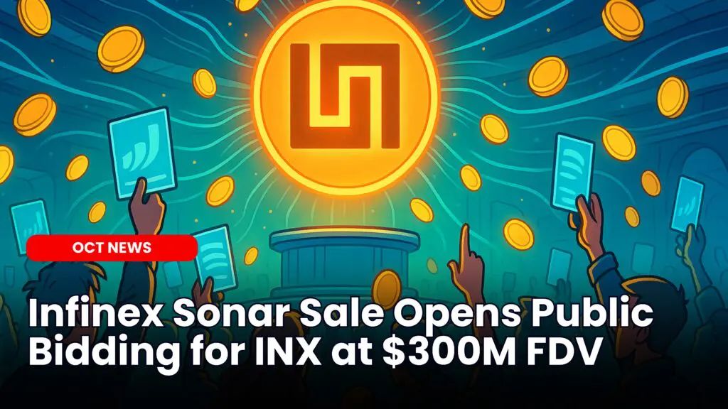 Infinex Sonar Sale Opens Public Bidding for INX at $300M FDV