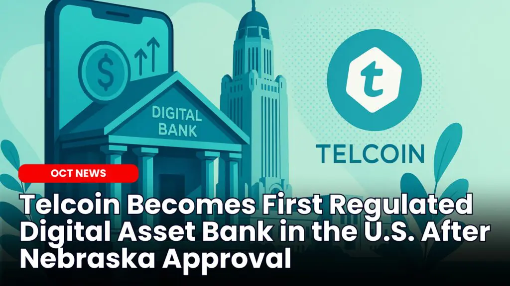 Telcoin Becomes First Regulated Digital Asset Bank in the U.S. After Nebraska Approval
