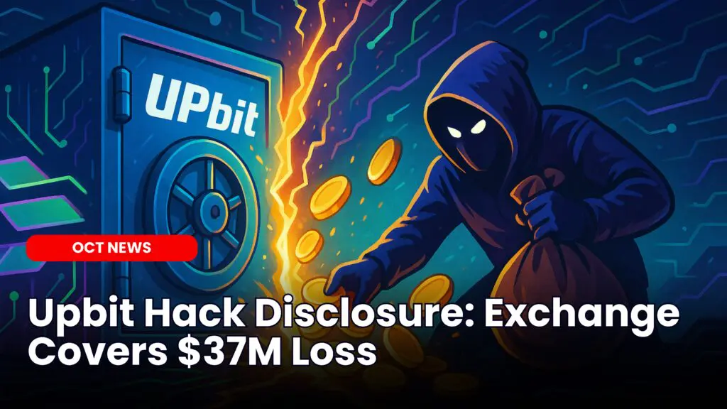 Upbit Hack Disclosure: Exchange Covers $37M Loss