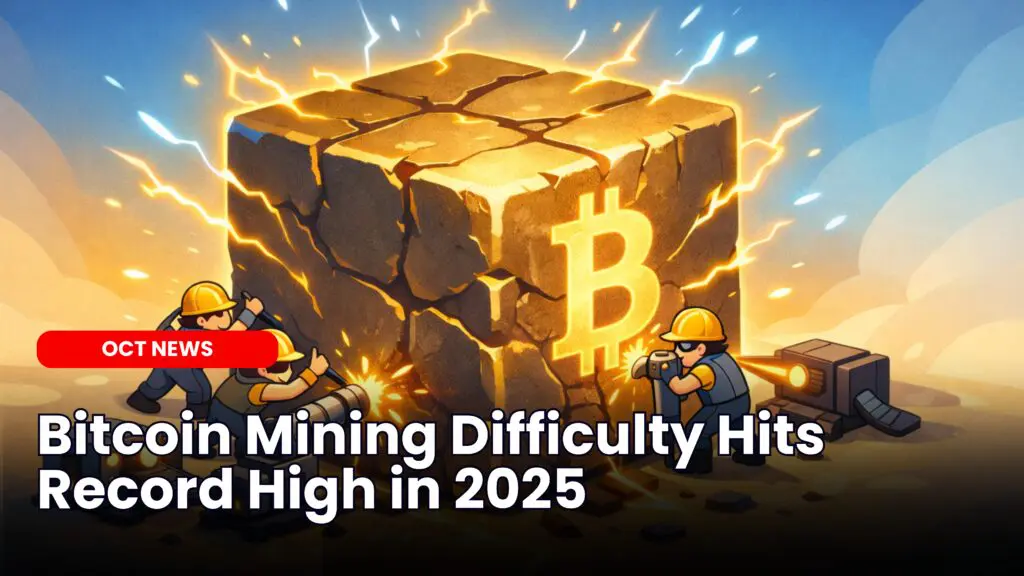 Bitcoin Mining Difficulty Hits Record High in 2025