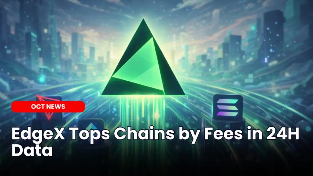 EdgeX Tops Chains by Fees in 24H Data image