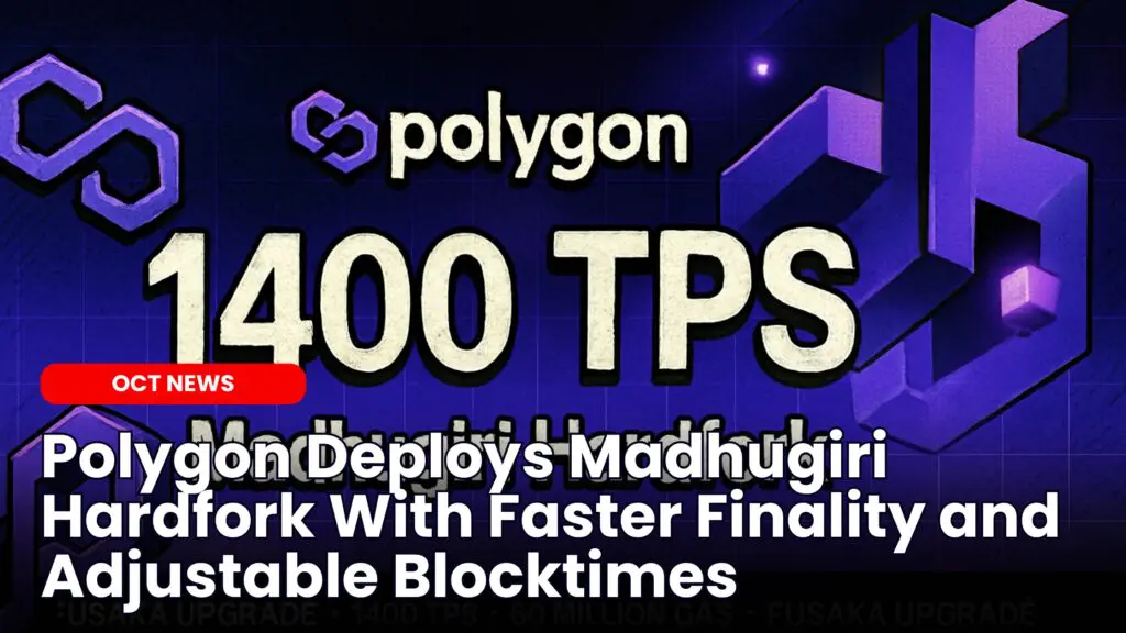 Polygon Deploys Madhugiri Hardfork With Faster Finality and Adjustable Blocktimes