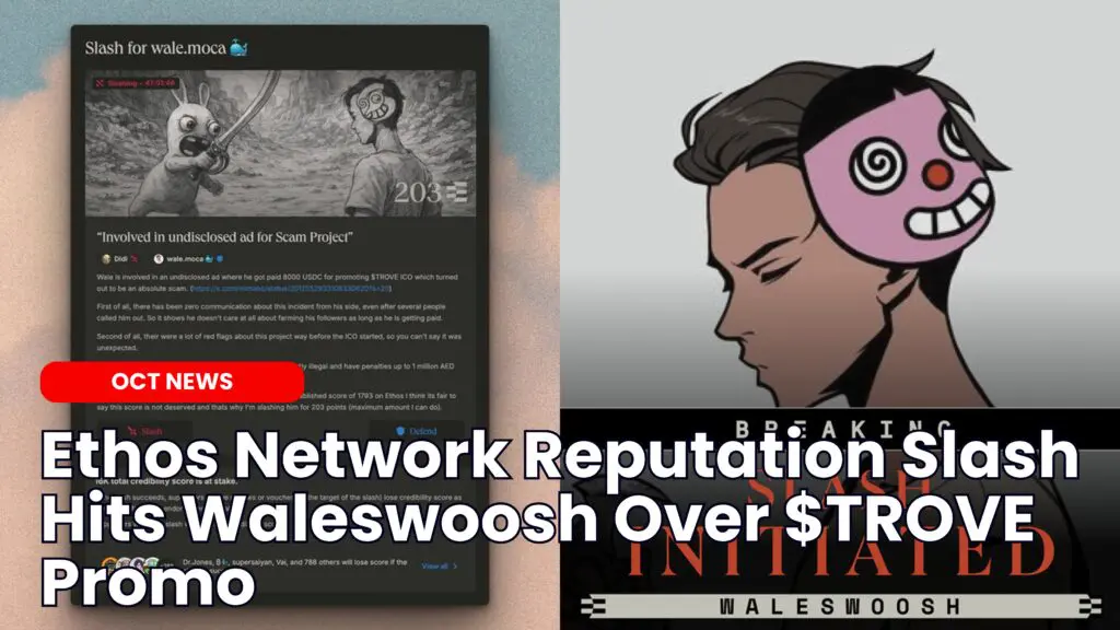 Ethos Network Reputation Slash Hits Waleswoosh Over $TROVE Promo image