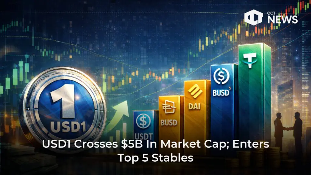 USD1 Crosses $5B In Market Cap; Enters Top 5 Stables