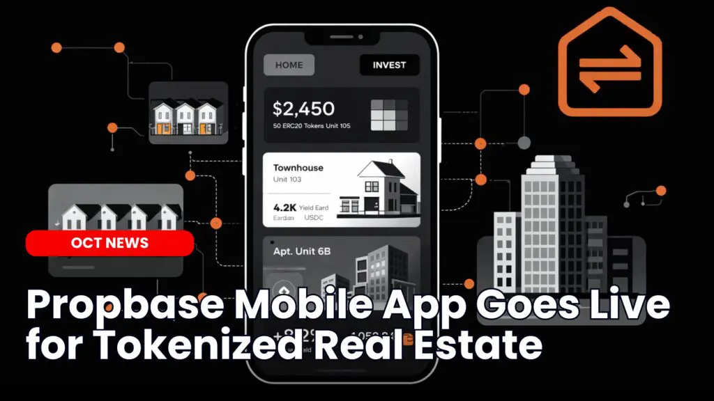 Propbase Mobile App Goes Live for Tokenized Real Estate image